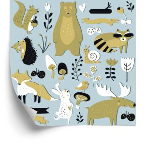 Papier Peint Pour Les Enfants - Animaux De La Forêt Et Amis – Image 2