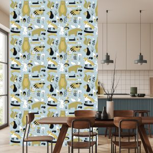 Papier Peint Pour Les Enfants - Animaux De La Forêt Et Amis – Image 4