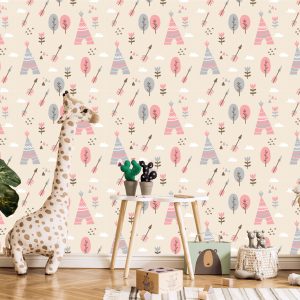 Papier Peint Arbre À Fleurs Dans La Chambre De La Fille – Image 5