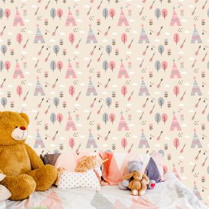 Papier Peint Arbre À Fleurs Dans La Chambre De La Fille – Image 6