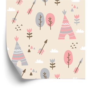 Papier Peint Arbre À Fleurs Dans La Chambre De La Fille – Image 2