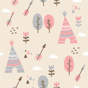 Papier Peint Arbre À Fleurs Dans La Chambre De La Fille – Image 1