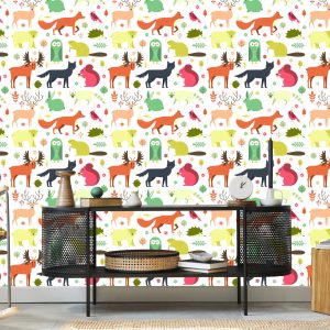 Papier Peint Pour Les Enfants - Merveilleux Animaux De La Forêt – Image 5