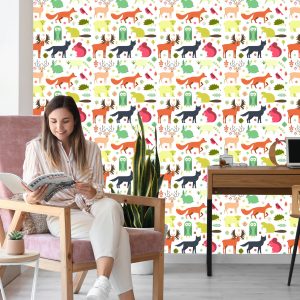 Papier Peint Pour Les Enfants - Merveilleux Animaux De La Forêt – Image 7