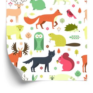 Papier Peint Pour Les Enfants - Merveilleux Animaux De La Forêt – Image 2