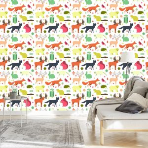 Papier Peint Pour Les Enfants - Merveilleux Animaux De La Forêt – Image 3