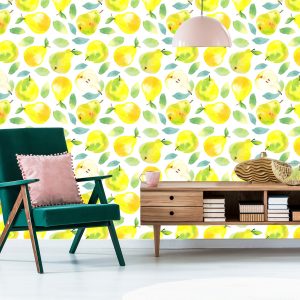 Papier Peint Pour Cuisine Salle À Manger, Feuilles De Fruits – Image 6