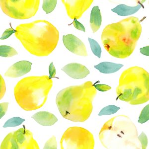 Papier Peint Pour Cuisine Salle À Manger, Feuilles De Fruits – Image 1