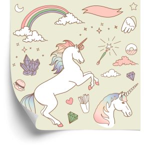 Papier Peint Pour Les Enfants - Licornes Magiques – Image 2
