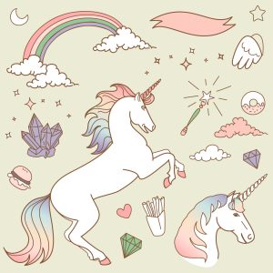 Papier Peint Pour Les Enfants - Licornes Magiques – Image 1