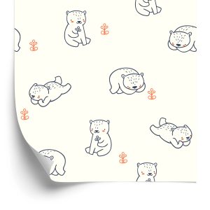 Papier Peint Plantes Oursons – Image 2