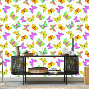 Papier Peint Pour Les Enfants - Papillons Colorés – Image 5