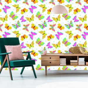 Papier Peint Pour Les Enfants - Papillons Colorés – Image 6