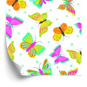 Papier Peint Pour Les Enfants - Papillons Colorés – Image 2