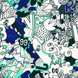 Papier Peint Graffiti Moderne – Image 1