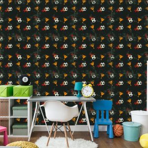 Papier Peint À La Salle De Football D'un Garçon – Image 4