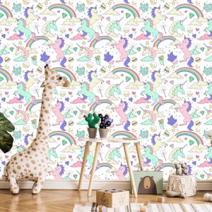 Papier Peint Pour Les Enfants - Unicorns In Fantasy Land – Image 5
