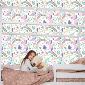 Papier Peint Pour Les Enfants - Unicorns In Fantasy Land – Image 7