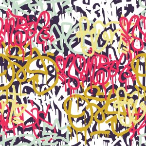 Papier Peint Graffitis De Différentes Couleurs – Image 1