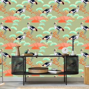 Papier Peint Grues Parmi Les Arbres – Image 5