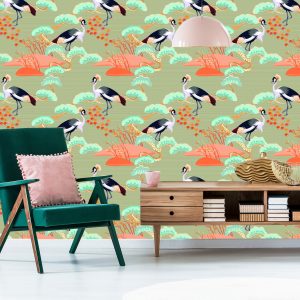 Papier Peint Grues Parmi Les Arbres – Image 6