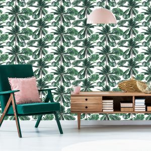 Papier Peint Forêt De Palmiers De La Nature Pour La Chambre Du Salon – Image 6