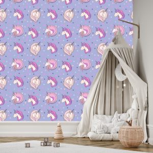 Papier Peint Pour Les Enfants - Belles Licornes – Image 3