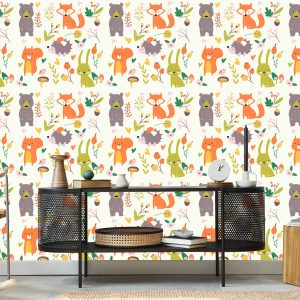 Papier Peint Pour Les Enfants - Happy Forest Animals – Image 5
