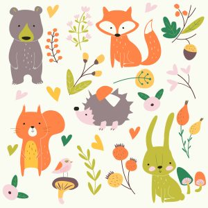 Papier Peint Pour Les Enfants - Happy Forest Animals – Image 1