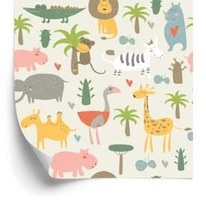Papier Peint Pour Les Enfants - Animaux Sauvages – Image 2