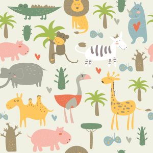 Papier Peint Pour Les Enfants - Animaux Sauvages – Image 1