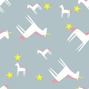 Papier Peint Pour Les Enfants - Licornes Et Étoiles – Image 1
