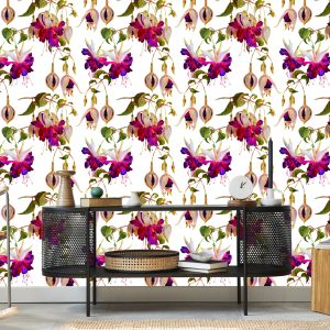 Papier Peint Fleurs Fuchsia Nature Nature Pour Salon – Image 5
