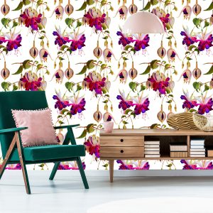Papier Peint Fleurs Fuchsia Nature Nature Pour Salon – Image 6