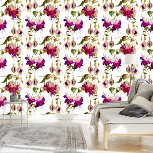 Papier Peint Fleurs Fuchsia Nature Nature Pour Salon – Image 3