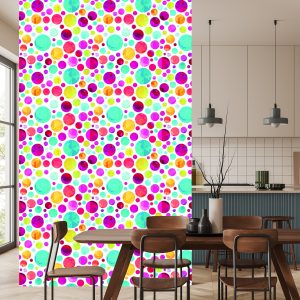 Papier Peint Pois Colorés À La Mode – Image 4