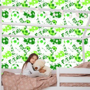 Papier Peint Pour La Salle De Sport Verte Du Football Des Garçons – Image 7