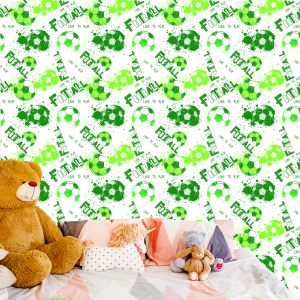 Papier Peint Pour La Salle De Sport Verte Du Football Des Garçons – Image 6