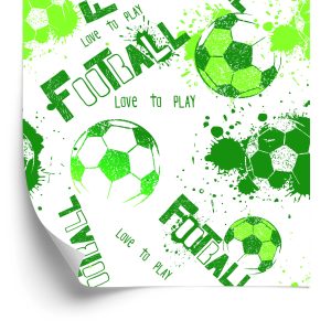 Papier Peint Pour La Salle De Sport Verte Du Football Des Garçons – Image 2