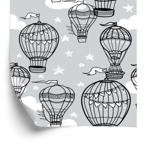 Papier Peint Ballons Avec Des Étoiles En Arrière-Plan – Image 2