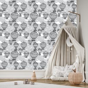 Papier Peint Ballons Avec Des Étoiles En Arrière-Plan – Image 3