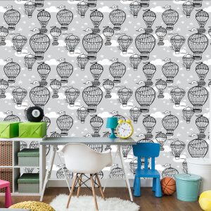 Papier Peint Ballons Avec Des Étoiles En Arrière-Plan – Image 4