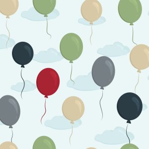 Papier Peint Ballons Avec Des Nuages ​​En Arrière-Plan – Image 1