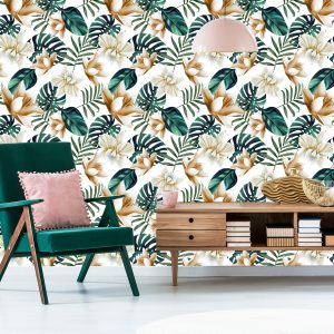 Papier Peint Fleurs De Style Rétro – Image 6