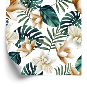 Papier Peint Fleurs De Style Rétro – Image 2