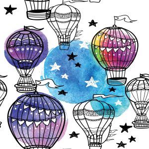 Papier Peint Ballons Contre Les Étoiles – Image 1