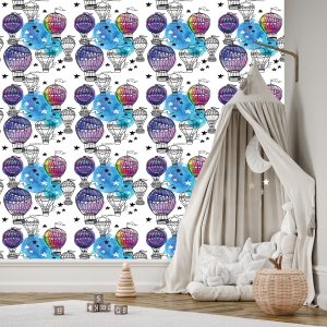 Papier Peint Ballons Contre Les Étoiles – Image 3