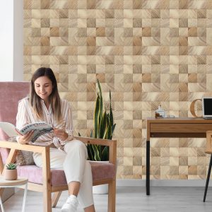 Papier Peint Mosaïque En Bois – Image 7