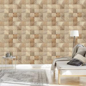 Papier Peint Mosaïque En Bois – Image 3