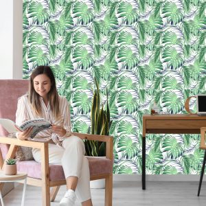 Papier Peint Feuilles De Palmier Et De Monstère – Image 7